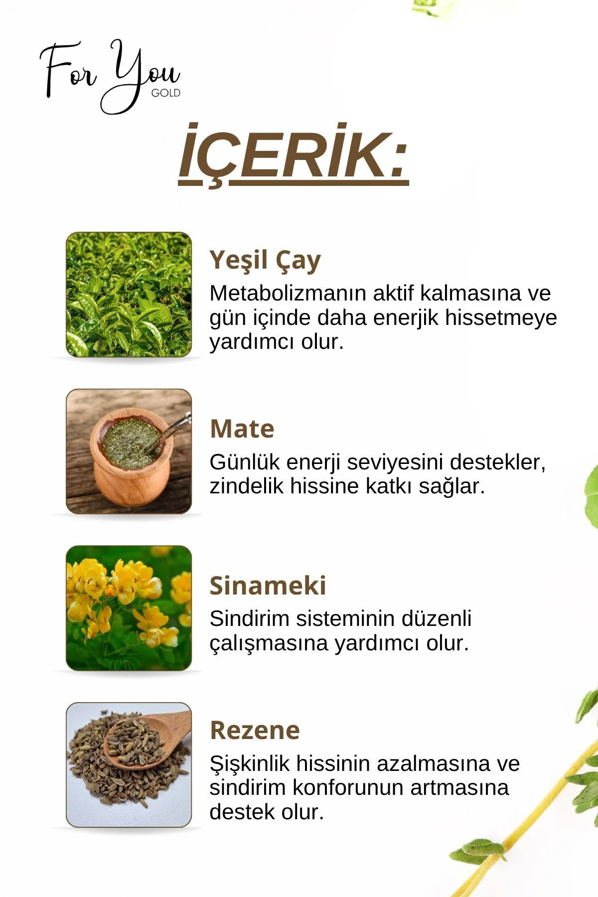 For You Tea Detox Karışık Bitki Çayı ( Detoks Çay ) - 300 gr 2 ay