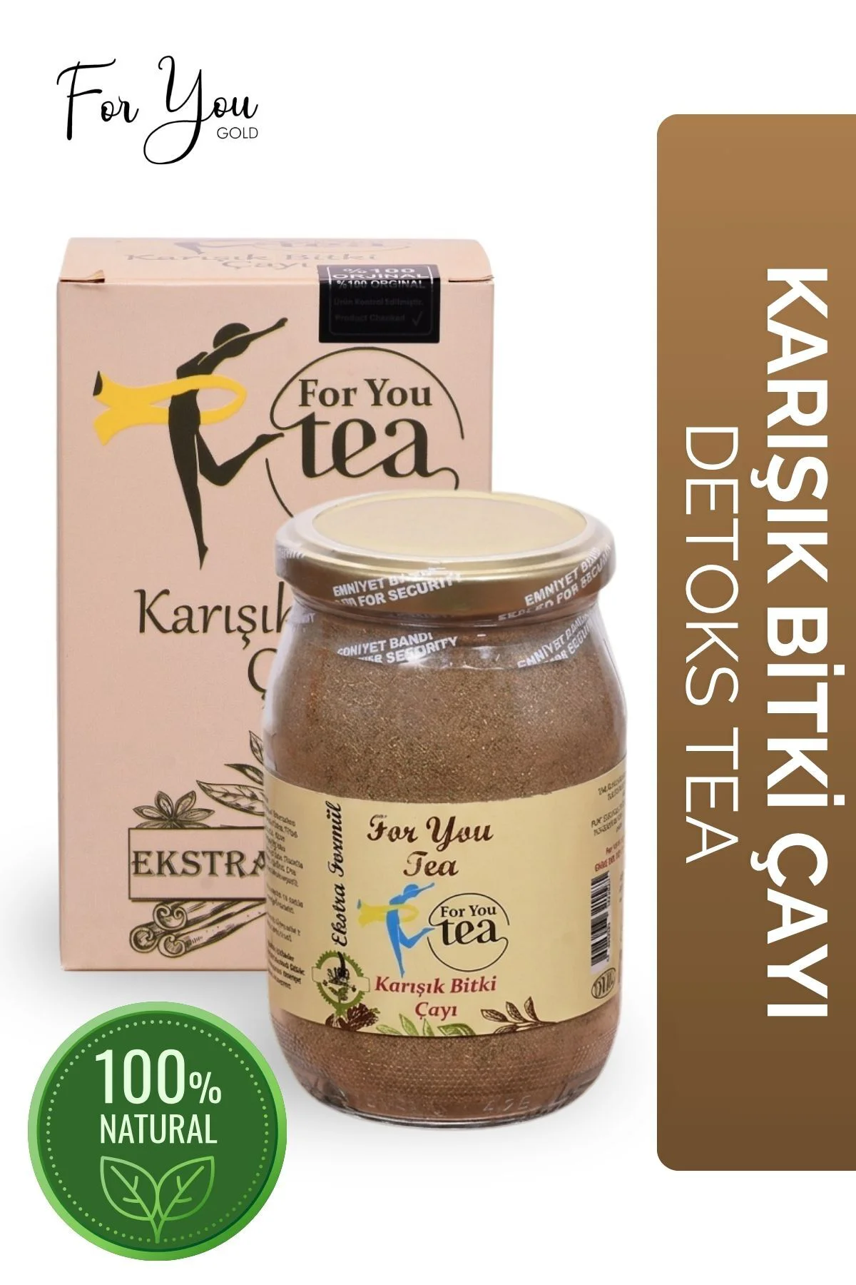 For You Tea Detox Karışık Bitki Çayı ( Detoks Çay ) - 300 gr 2 ay