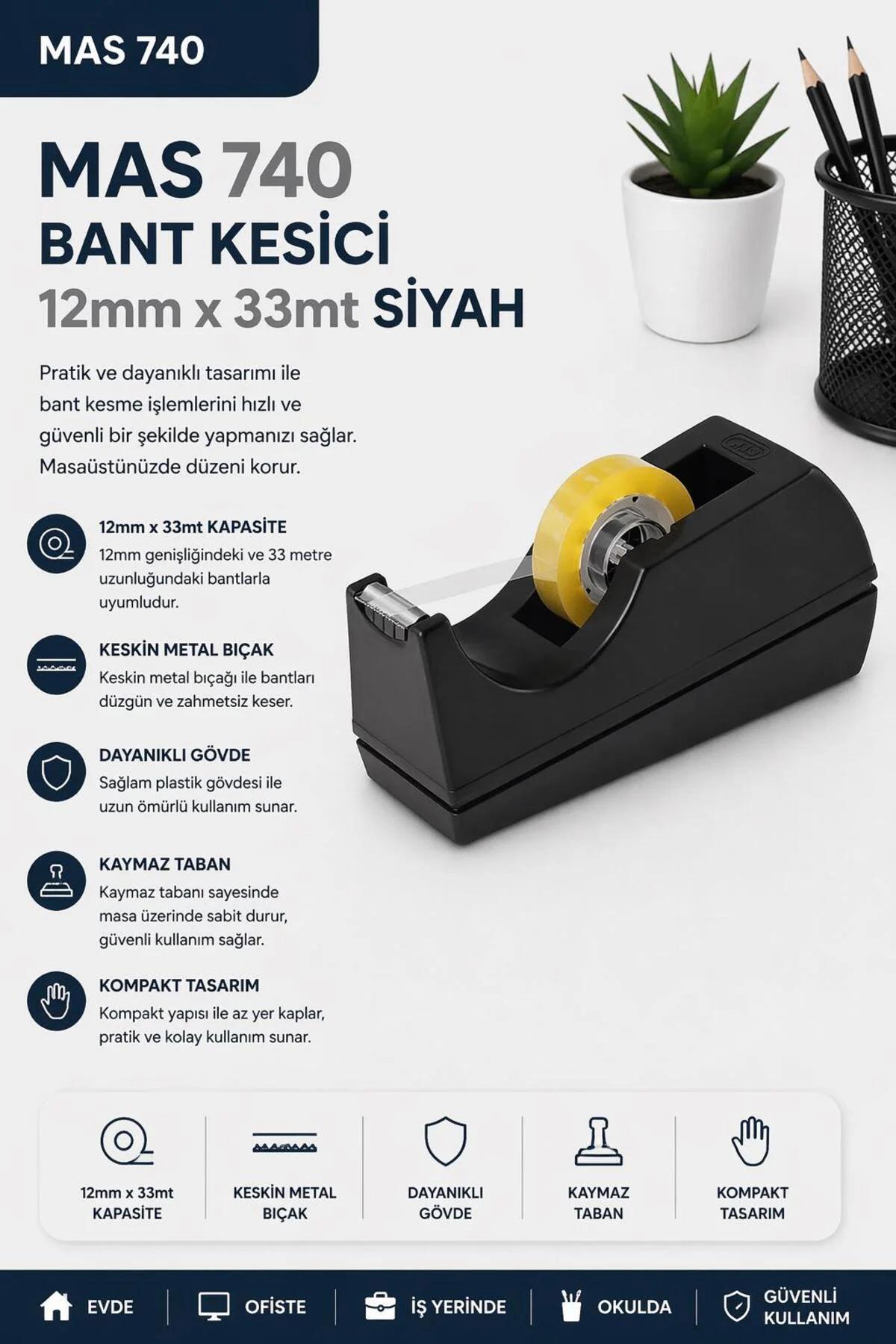 Force Bant Kesi?ci? 33 Metre (Sİ?YAH)
