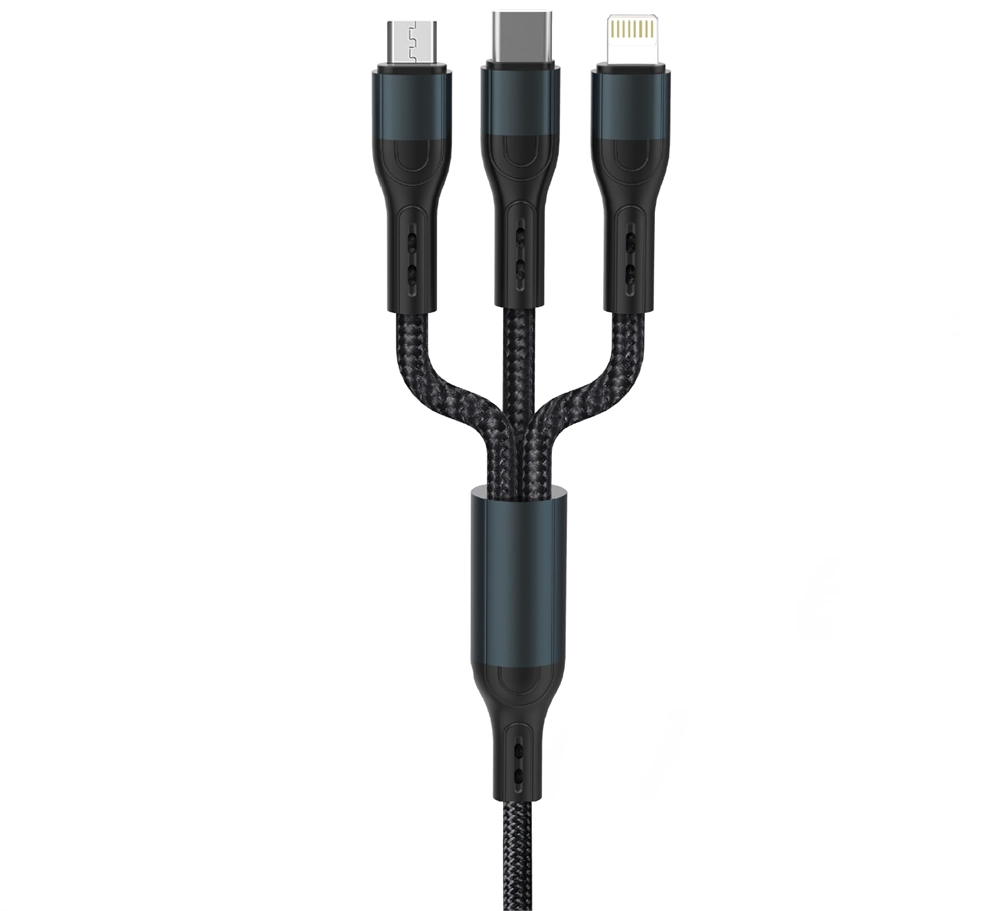 Force Cb631 Örgülü Ve Güçlendirilmiş 100 Cm Çoklu Şarj Ve Data Ka