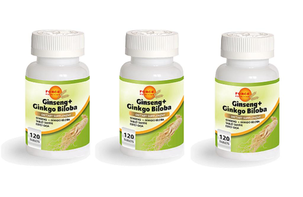 Force Nutrition Ginseng Ginkgo Biloba 120 Tablet 3 kutu