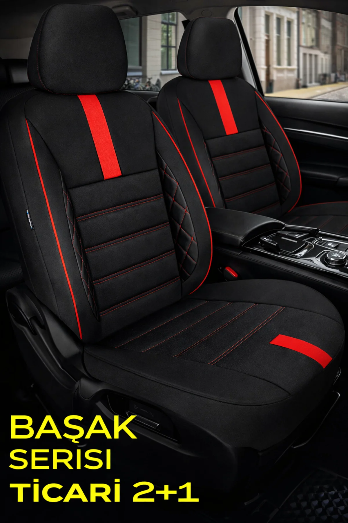 Ford Connect 2010-2014 Uyumlu Siyah Kırmızı Başak Serisi 2+1 Ticari Koltuk Kılıfı Ford Connect 2010-2014 Uyumlu Siyah Kırmızı Başak Serisi 2+1 Ticari Koltuk Kılıfı