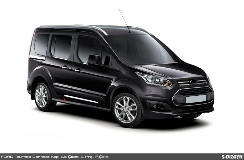 Ford Connect Uyumlu Krom Yan Kapı Çıtası Altı 4 Parça. 2015 Üzeri