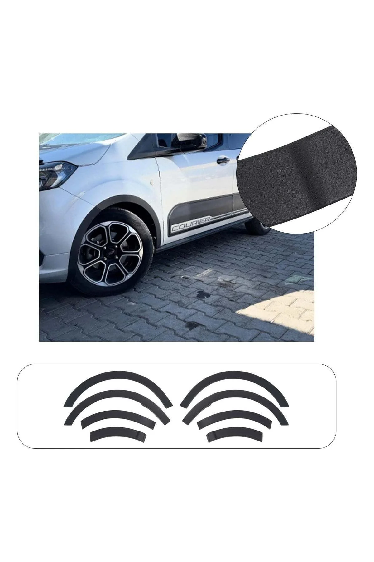 Ford Courier 2014-2018 Uyumlu Çamurluk Dodik Seti 8 Parça ABS Mat Siyah Ford Courier 2014-2018 Uyumlu Çamurluk Dodik Seti 8 Parça ABS Mat Siyah - Görsel 2
