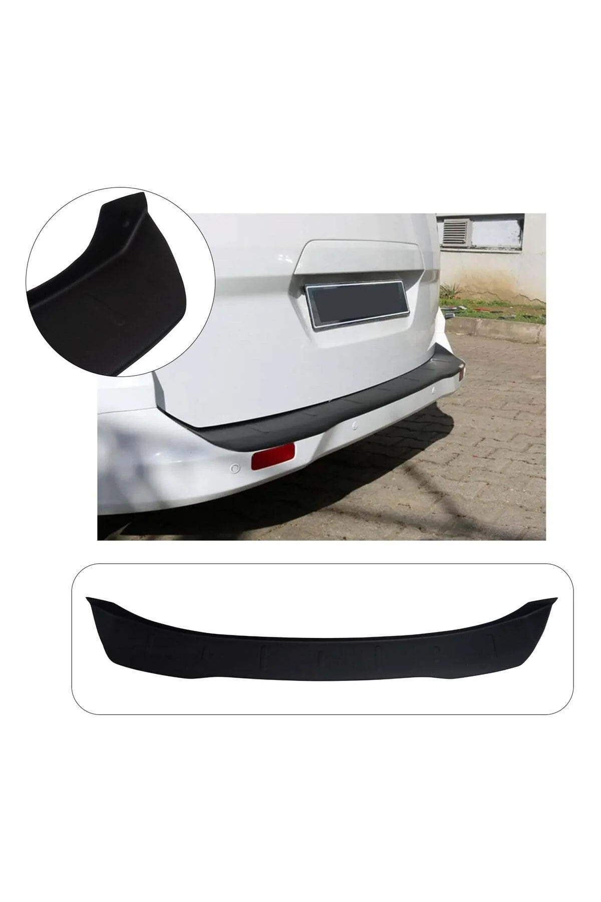 Ford Courier 2014-2023 Uyumlu Arka Tampon Eşiği Koruma ABS Parlak Siyah Ford Courier 2014-2023 Uyumlu Arka Tampon Eşiği Koruma ABS Parlak Siyah