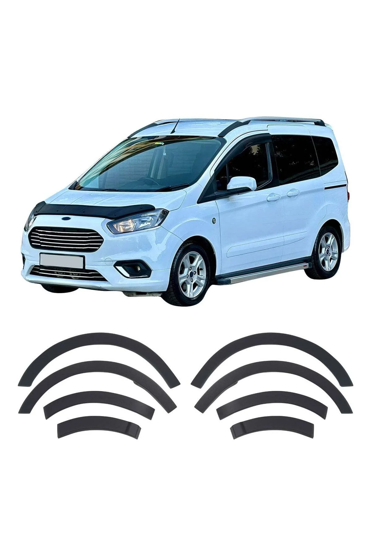 Ford Courier 2014-2018 Uyumlu Çamurluk Dodik Seti 8 Parça ABS Mat Siyah Ford Courier 2014-2018 Uyumlu Çamurluk Dodik Seti 8 Parça ABS Mat Siyah - Görsel 3