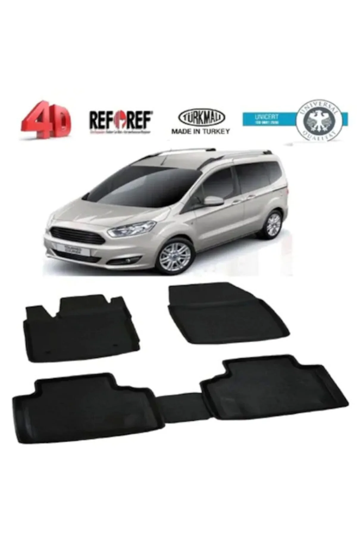 Ford Courier 2014 Sonrası Siyah 4d Oto Paspas