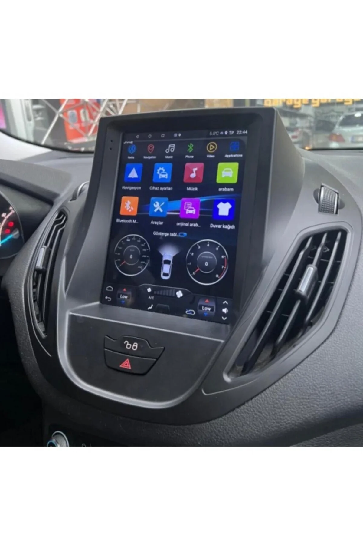 FORD COURİER TESLA-YÜKSEK PAKET (2015-2023)-9.7'' ANDROİD GERÇEK 4+64GB-/WİFİ/BT-CARPLAY