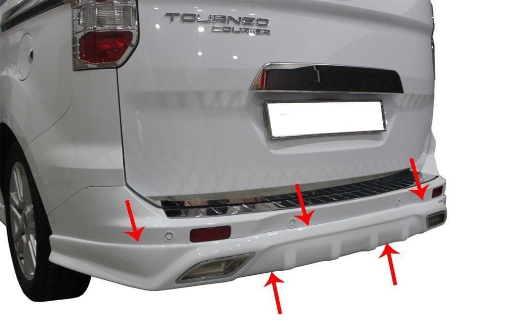 Ford Courier Uyumlu Arka Tampon Altı Difüzör Md. Fiber 2014 Ve So