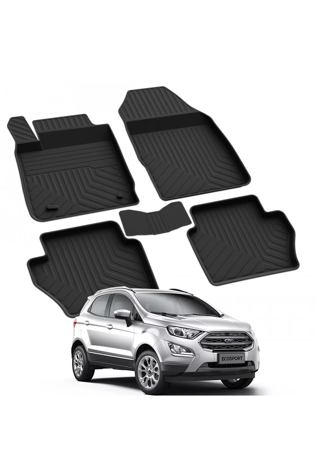FORD ECOSPORT 2017-2024 Model Yılları İçin Uyumlu Yeo 4D Havuzlu Paspas Takımı