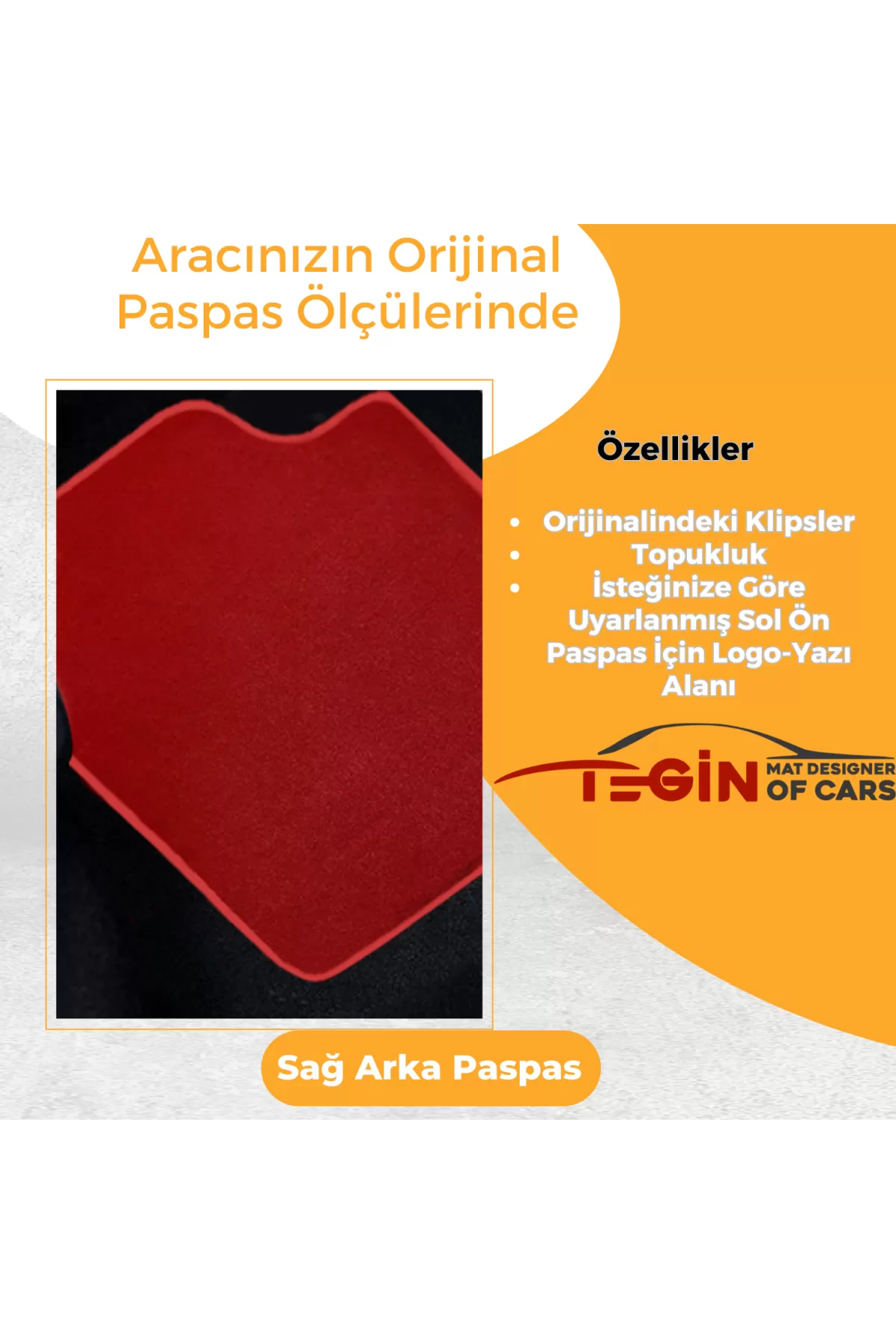 Ford Fiesta 1995-2002 Prime Kırmızı Halı Kırmızı Kenar Halı Paspa