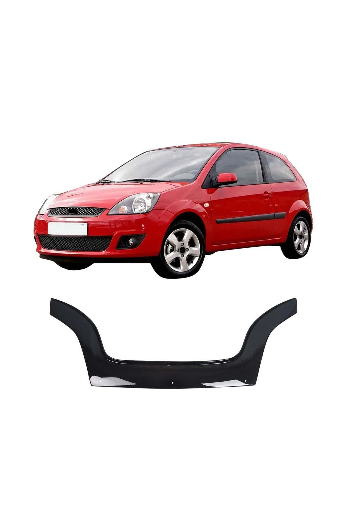 Ford Fiesta 2002-2008 Uyumlu Kaput Rüzgarlığı Ön Kaput Koruma ABS Parlak Siyah Ford Fiesta 2002-2008 Uyumlu Kaput Rüzgarlığı Ön Kaput Koruma ABS Parlak Siyah - Görsel 2