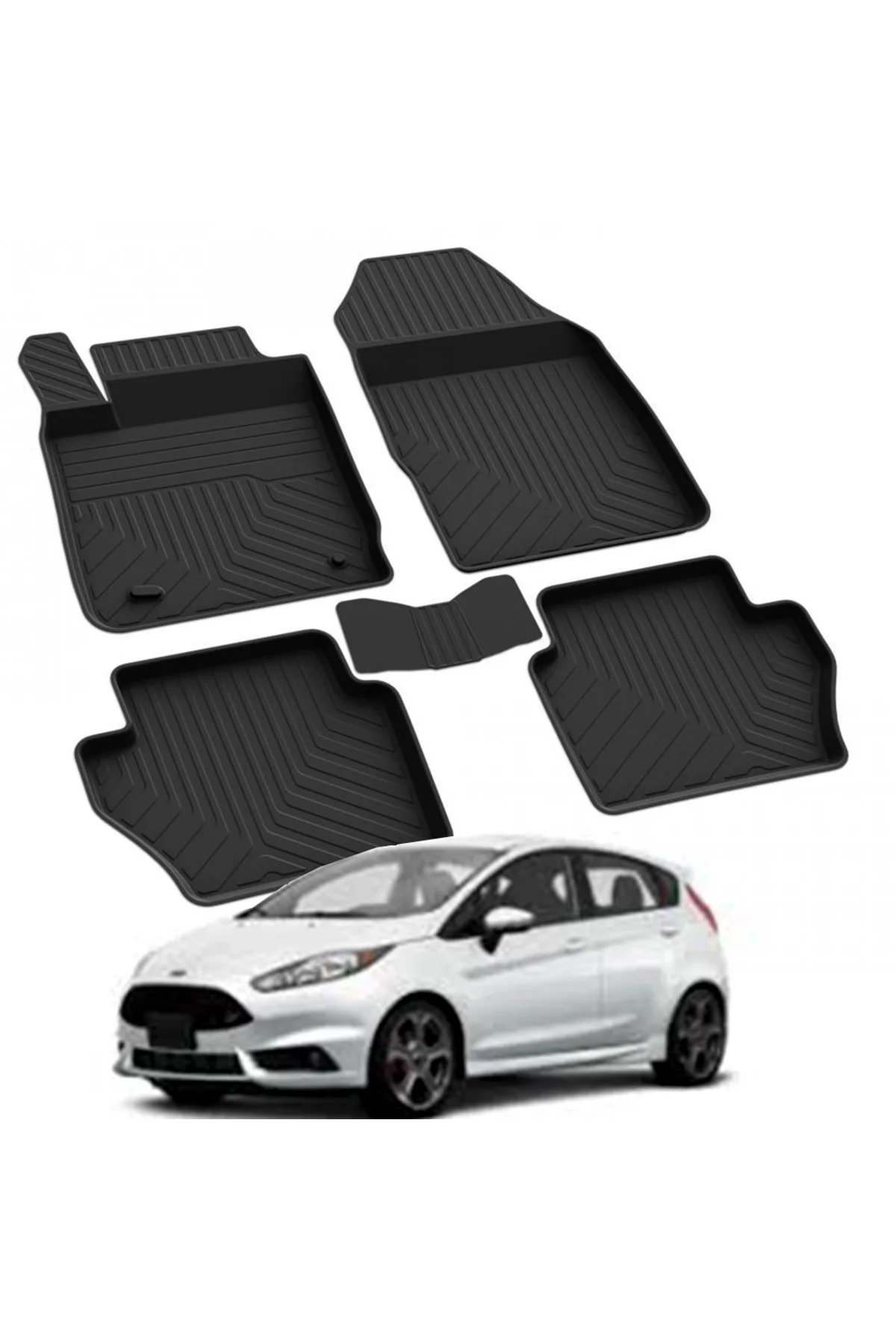 FORD FIESTA 7 mk7 2008-2015 Model Yılları İçin Uyumlu Yeo 4D Havuzlu Paspas Takımı