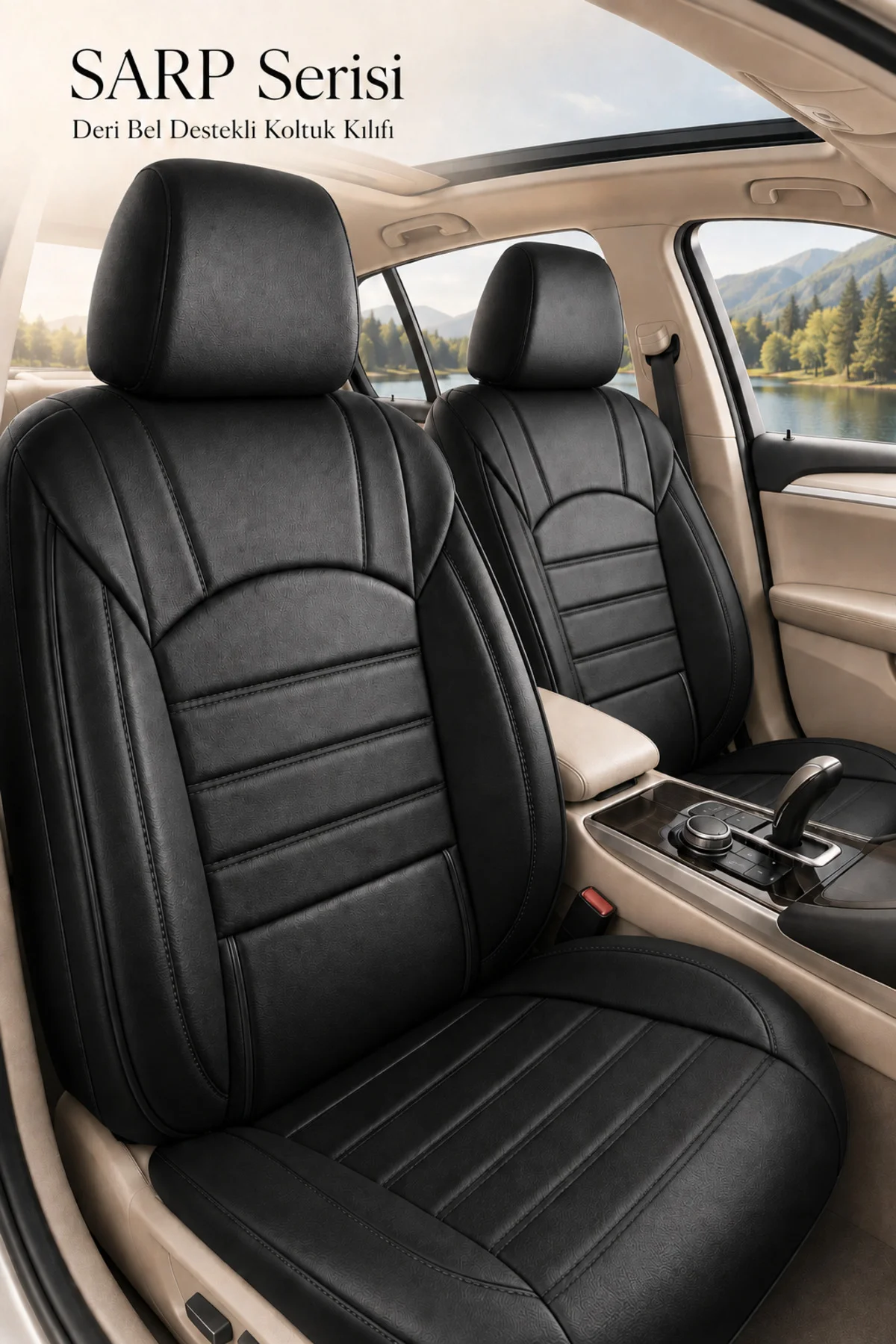 Ford Fiesta Hatchback 2003-2008 Aracınıza Uyumlu Sarp Serisi Deri Lakost Bel Destekli Koltuk Kılıfı Siyah Ford Fiesta Hatchback 2003-2008 Aracınıza Uyumlu Sarp Serisi Deri Lakost Bel Destekli Koltuk Kılıfı Siyah