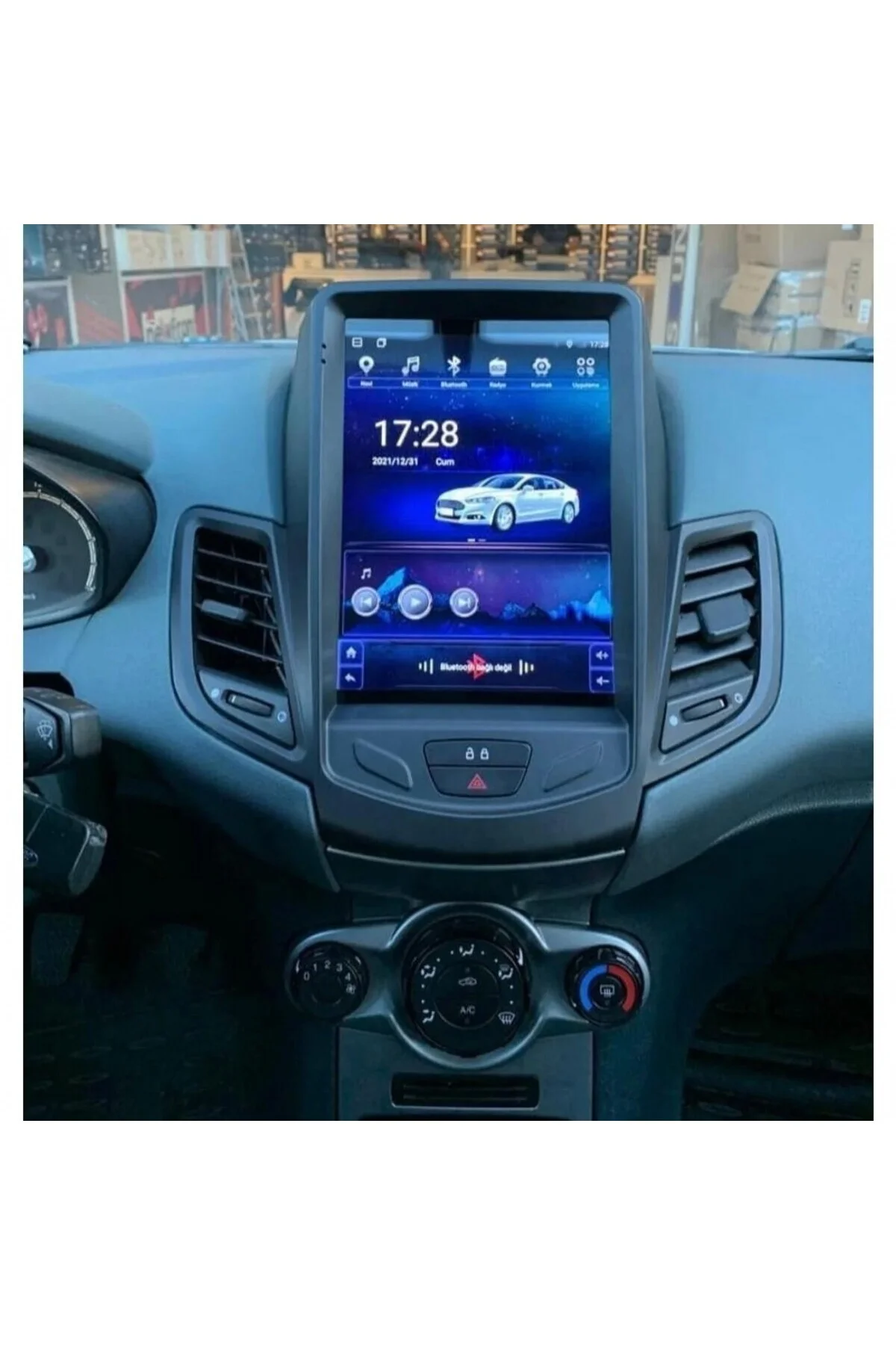 FORD FİESTA TESLA (2009-2018)-9.7'' ANDROİD GERÇEK 4+64 GB RAM/4ÇEKİRDEK 1.6GHZ/BT-CARPLAY