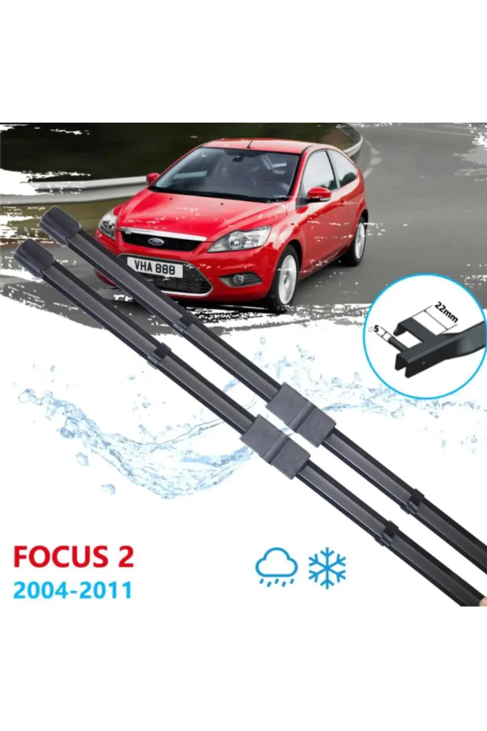 Ford Focus 2 Ön Cam Silecek Süpürgesi Takımı 2004--2011