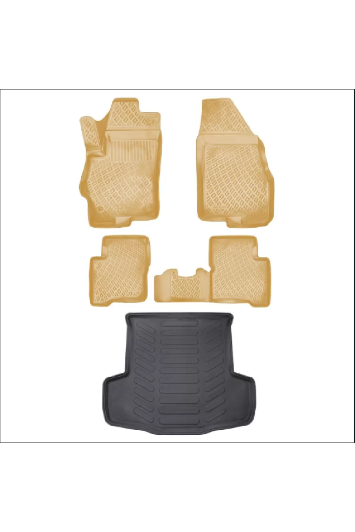 Ford Focus 2 Sedan Bagaj Havuzu + Bej 3D Paspas 2007