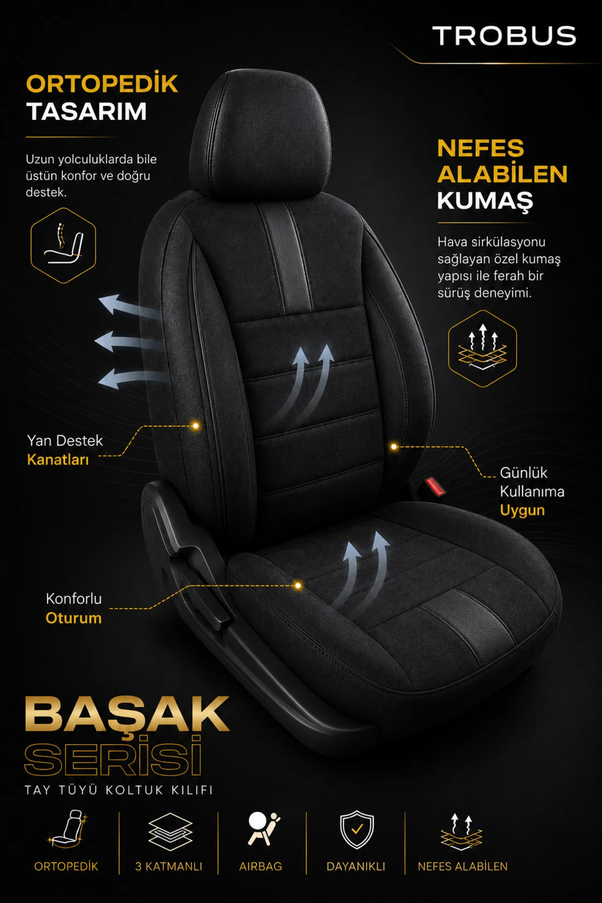Ford Focus 2005 2006 2007 2008 2009 2010 2011 Siyah Başak Serisi Tay Tüyü 2+1 Ticari