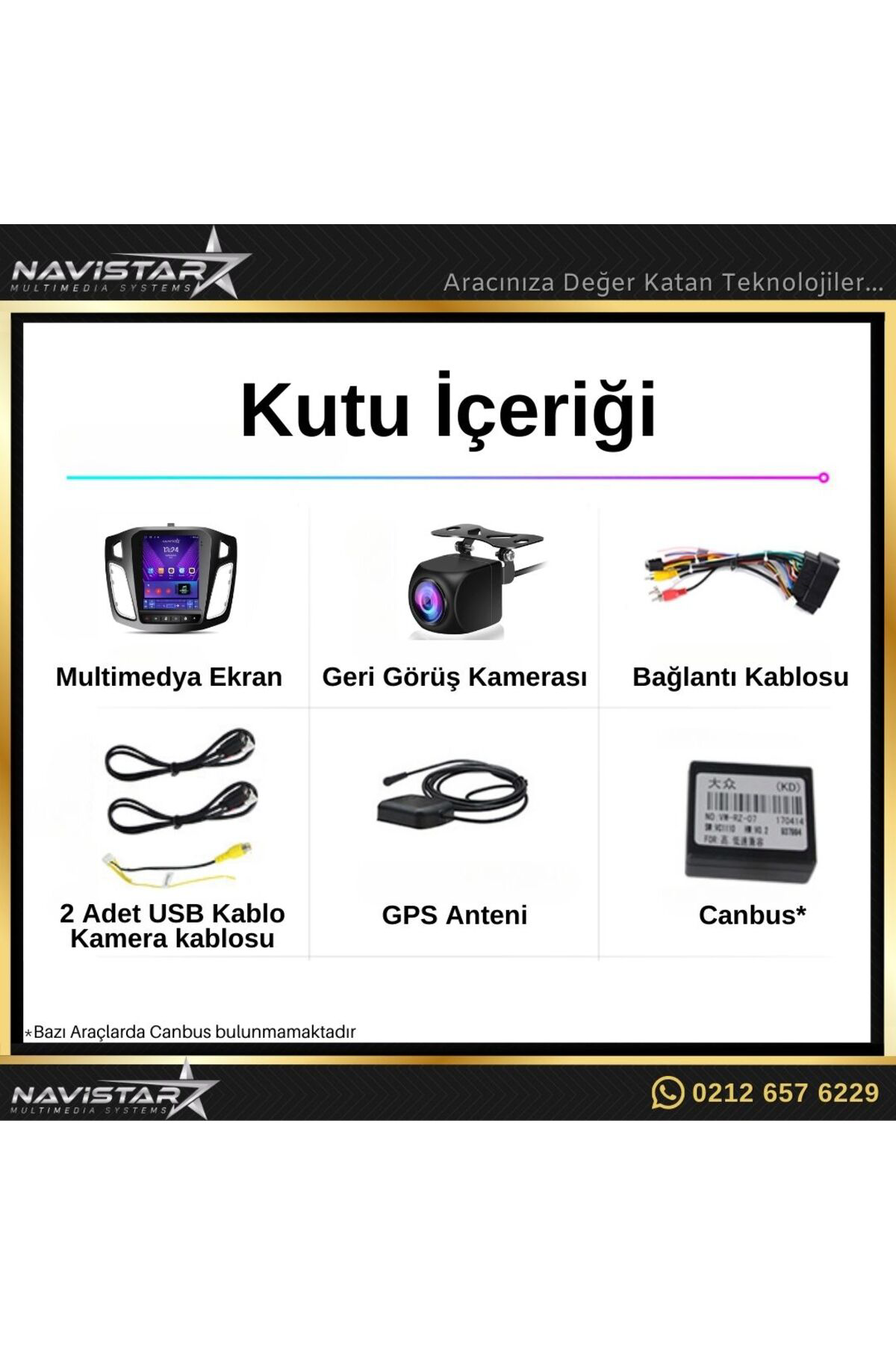 Ford Focus 2012-2018 Tesla Model 2gb 32gb Kablosuz Carplay Naviga