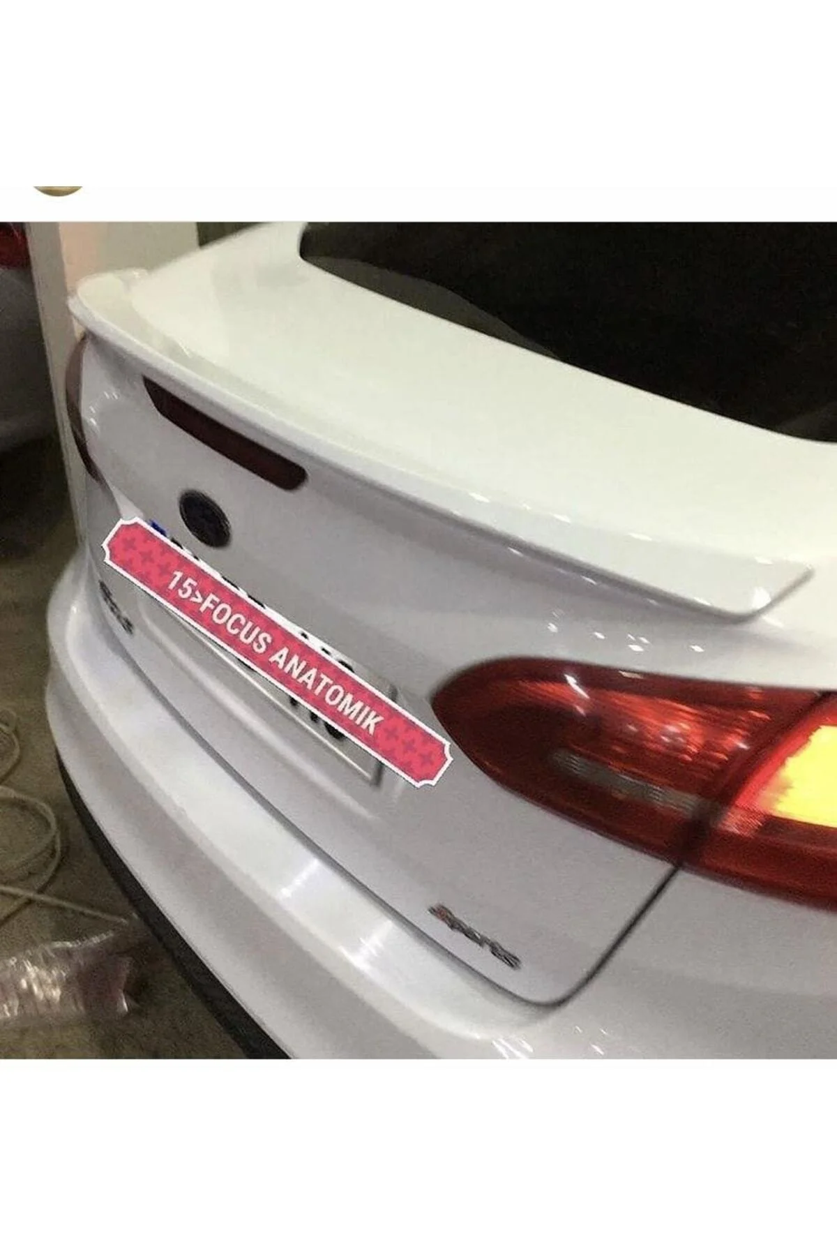 Ford Focus 3 Bagaj Üstü Spoiler 2015- Beyaz Boyalı Ford Focus 3 Bagaj Üstü Spoiler 2015- Beyaz Boyalı