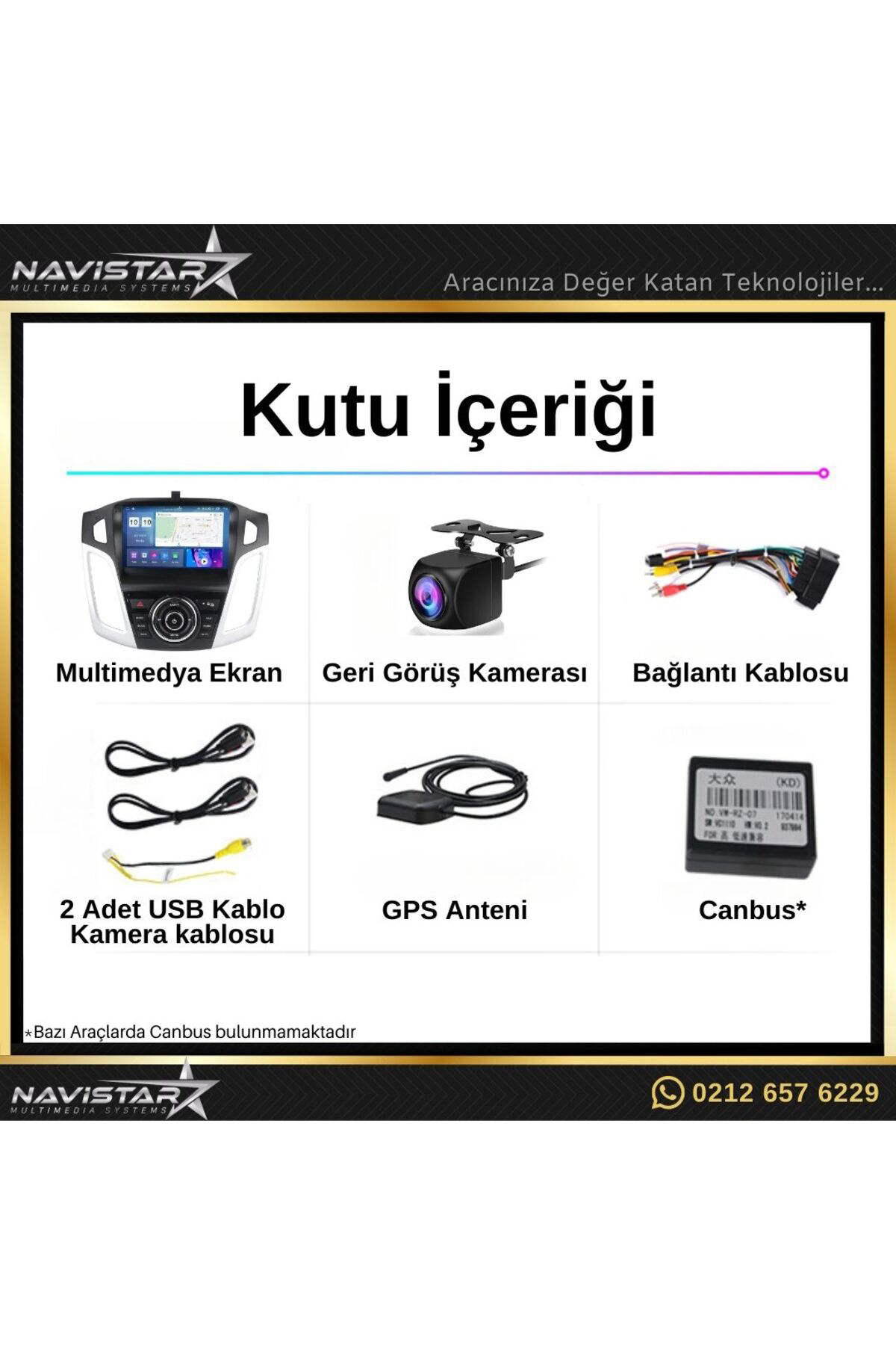 Ford Focus 34 2 64gb Kablosuz Carplay 2011-2015 Android 13 Naviga