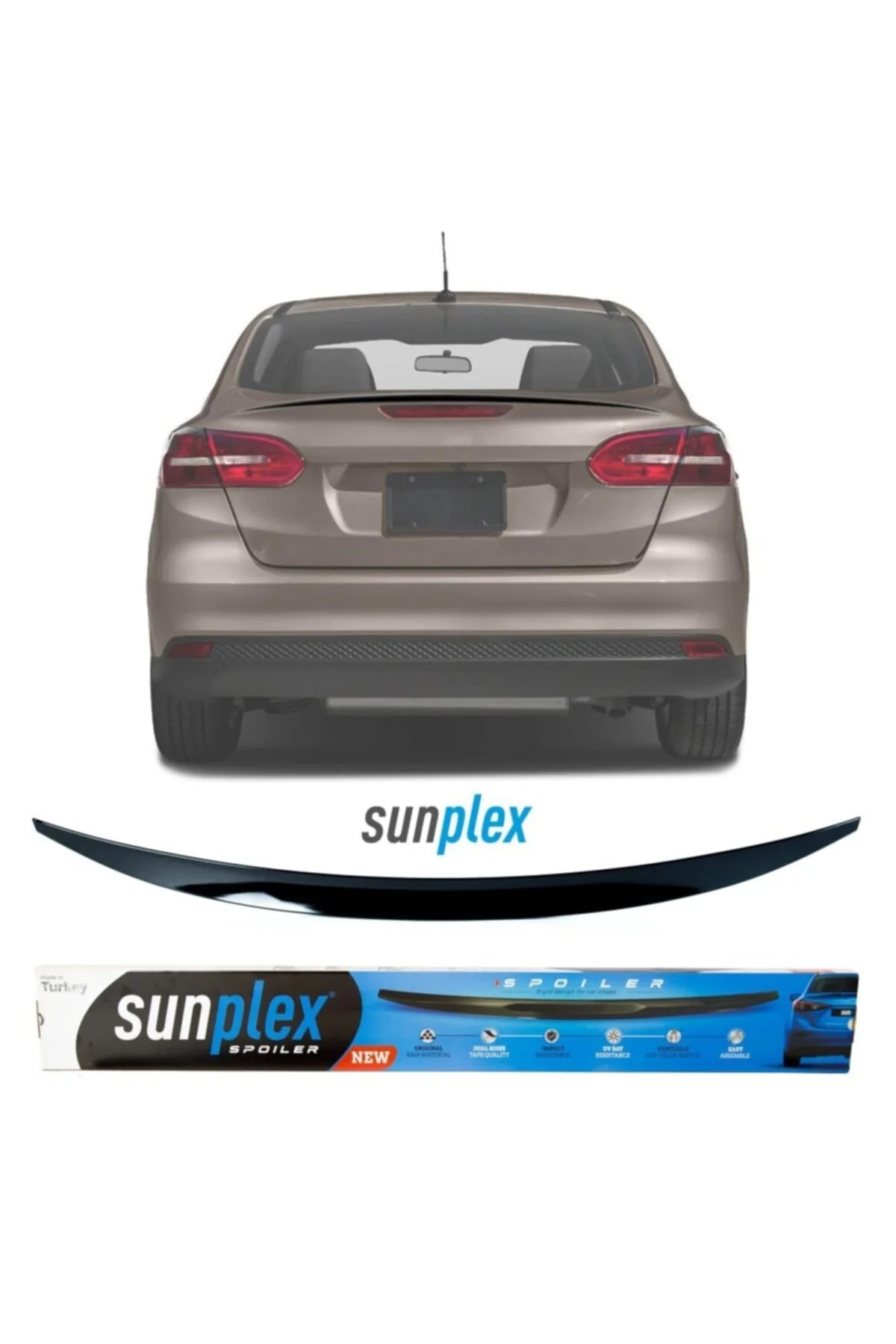 Ford Focus 4 Spoiler Bagaj Üstü Sunplex Piano Black Sd 2015-2018 Arası