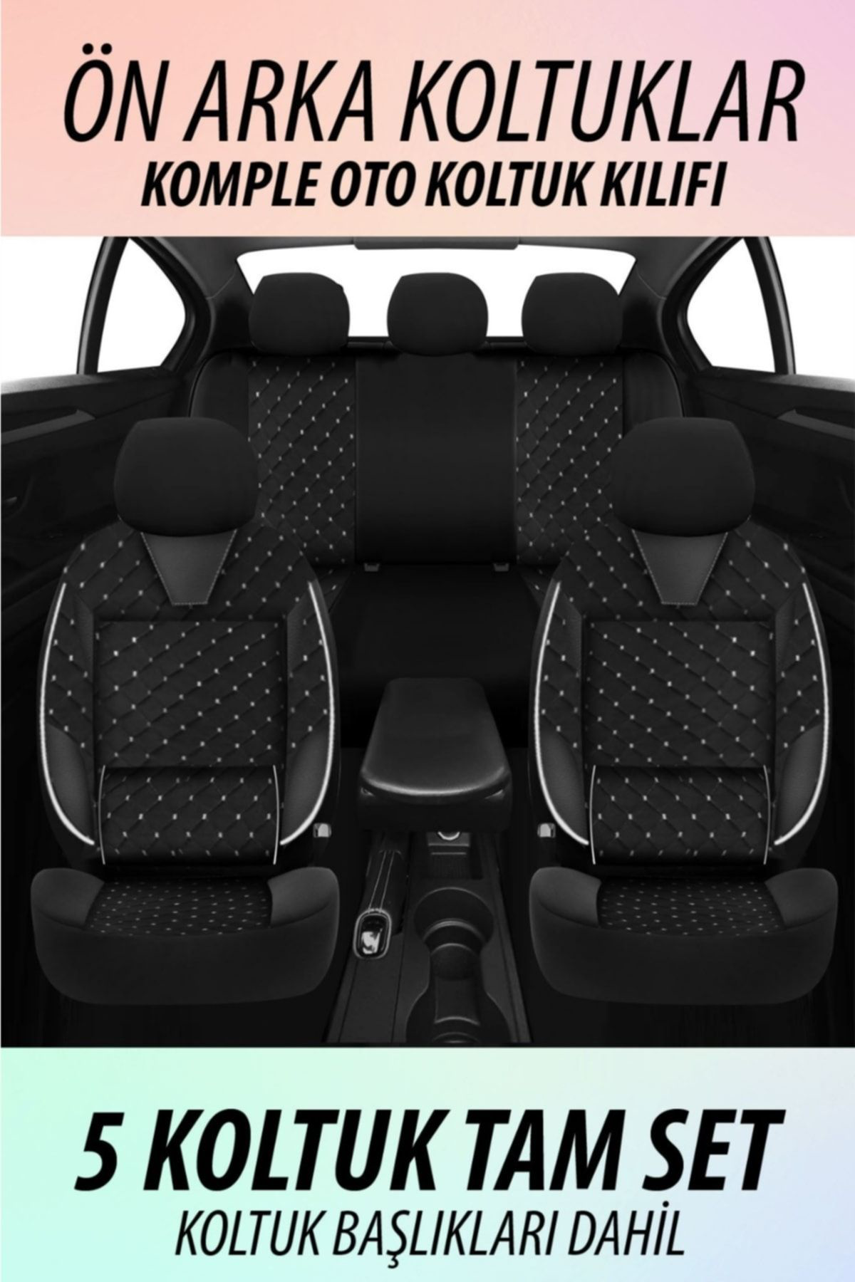 Ford Focus 4 Uyumlu Koltuk Kılıfı Genesa Serisi - Siyah