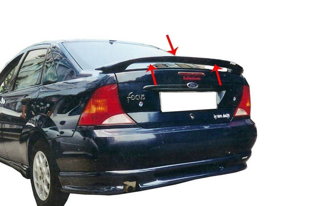 Ford Focus Uyumlu 1 Sedan Spoiler Bagaj Yüksek Işıksız Fiber 1998