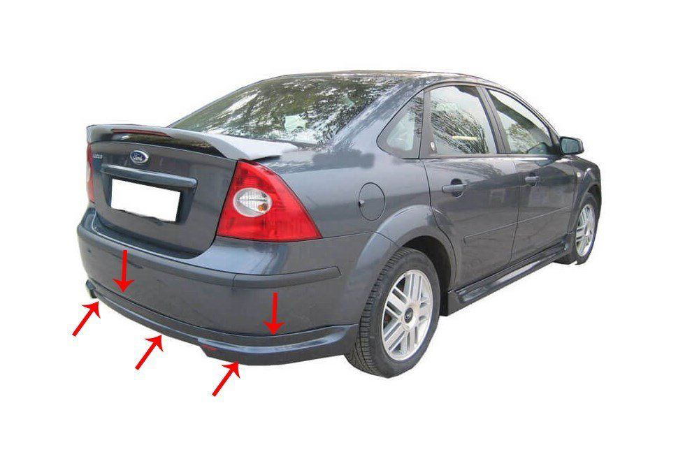 Ford Focus Uyumlu 2 Sedan Arka Tampon Altı Fiber 2005-2007