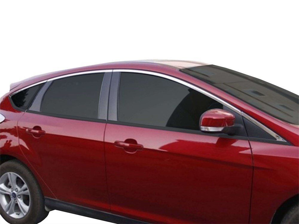 Ford Focus Uyumlu 3 Hatchback Cam Üst Çıtası 8 Parça. Krom 2011-2