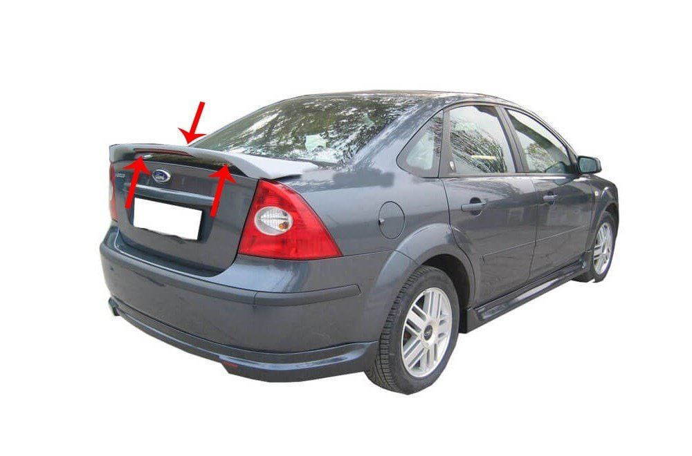Ford Focus Uyumlu 2 Sedan Spoiler Bagaj Yüksek (Işıklı) Fiber 200