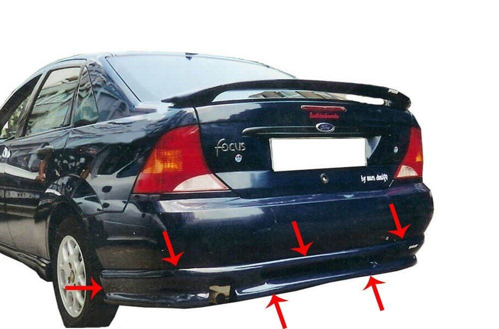 Ford Focus Uyumlu 1 Sedan Arka Tampon Altı Fiber 1998-2005