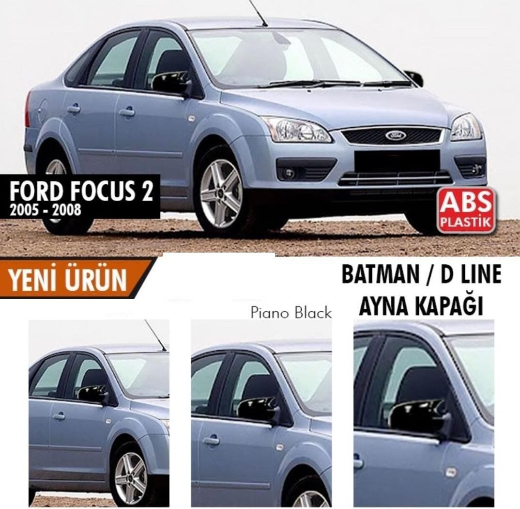 Ford Focus Uyumlu 2 (2005-2008) Batman Yarasa Ayna Kapağı (Parlak