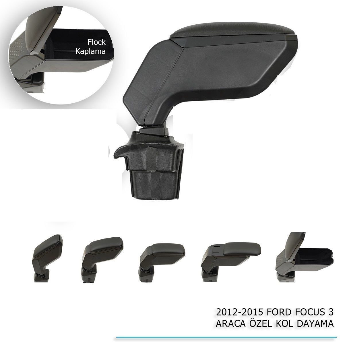 Ford Focus Uyumlu 3 Araca Özel Kol Dayama Siyah 2012-2015 Parça Ford Focus Uyumlu 3 Araca Özel Kol Dayama Siyah 2012-2015 Parça