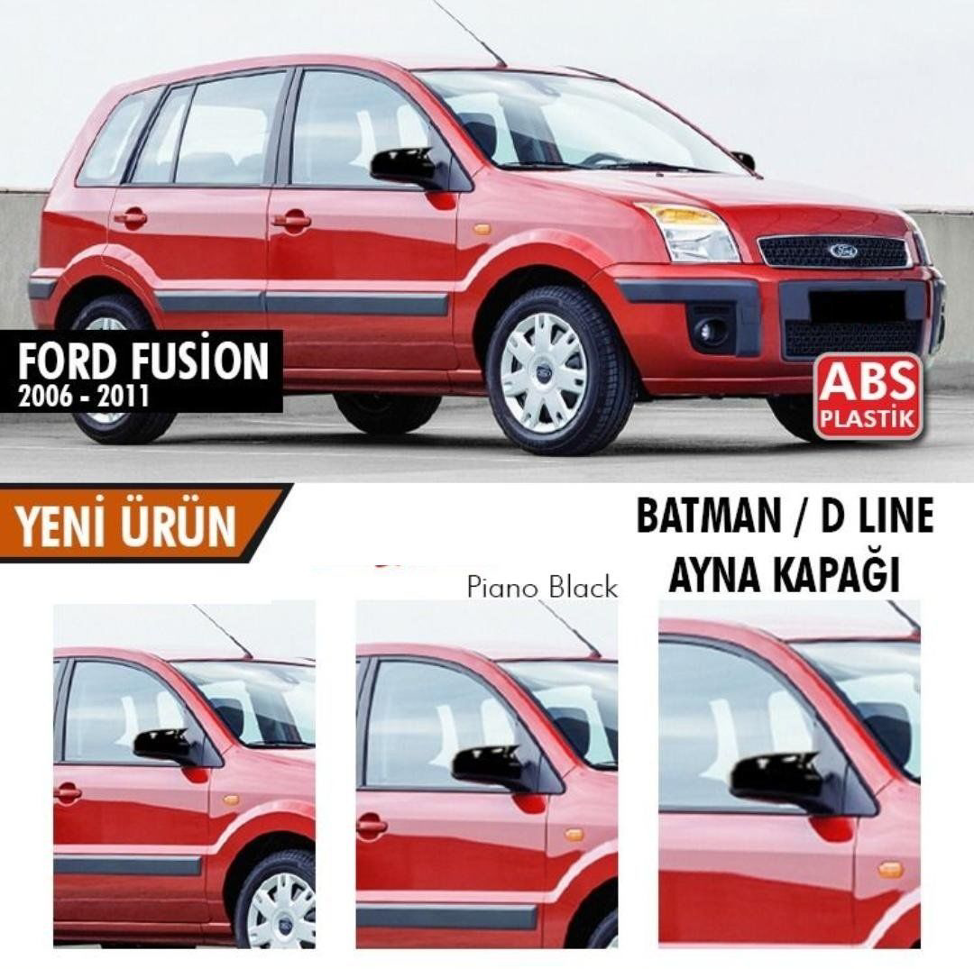 Ford Fusion Uyumlu (2006-2011) Batman Yarasa Ayna Kapağı (Parlak 