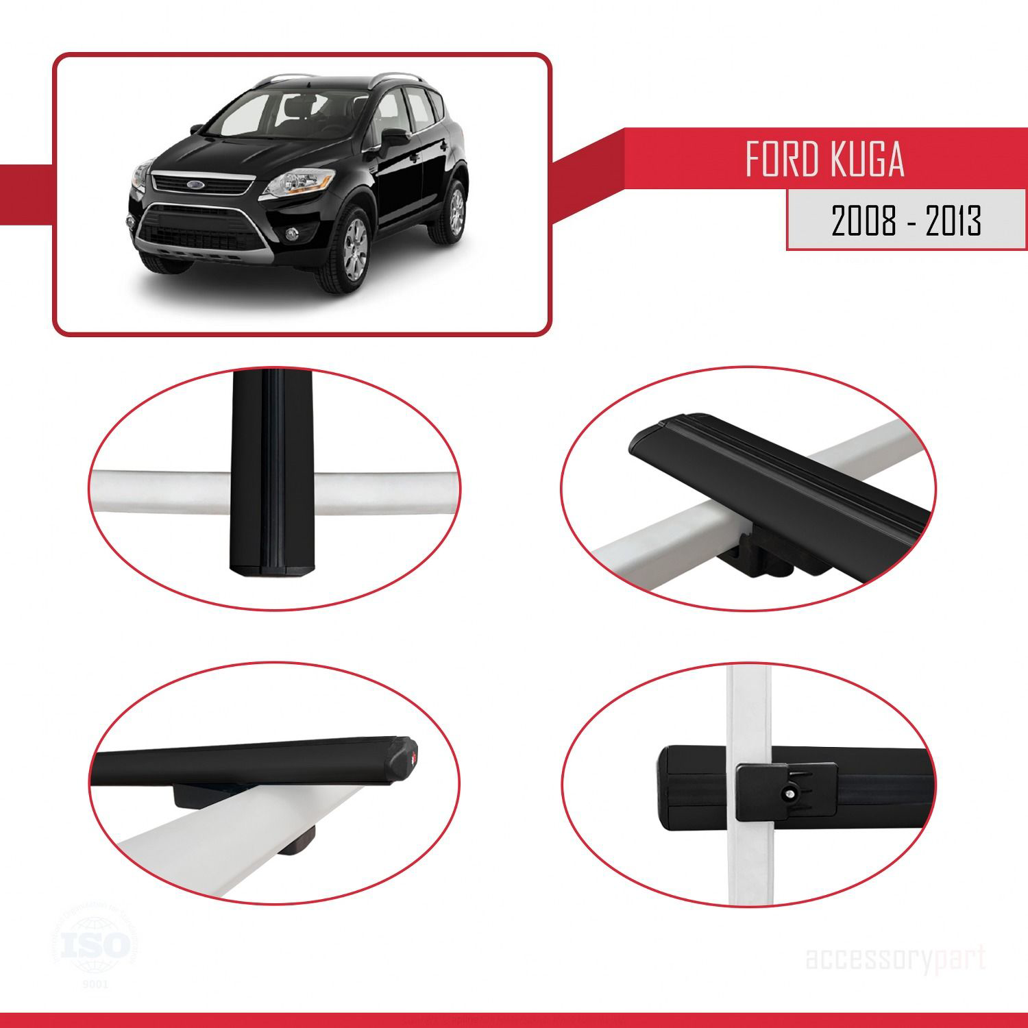 Ford Kuga 2008-2013 Arası ile uyumlu Basic Model Ara Atkı Tavan B