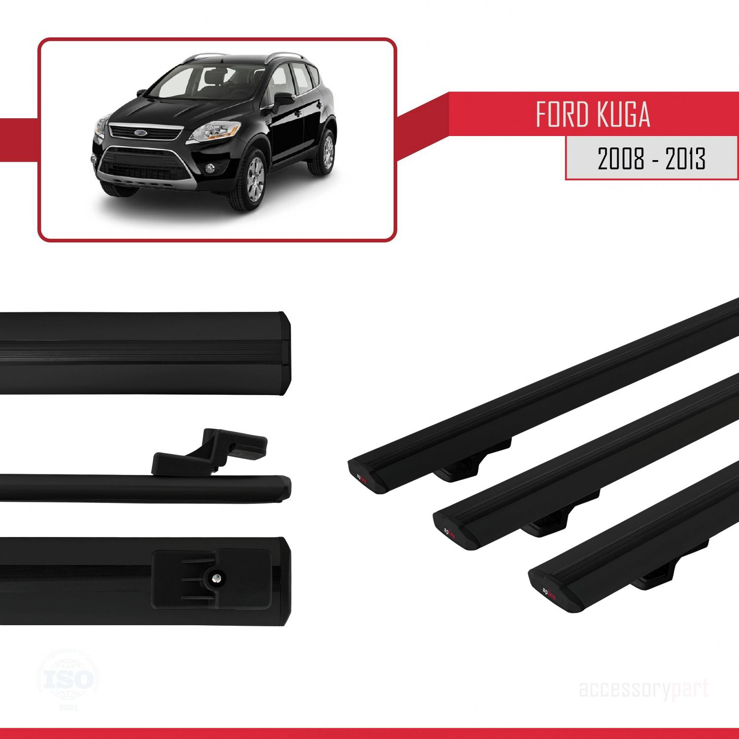 Ford Kuga 2008-2013 Arası ile uyumlu Basic Model Ara Atkı Tavan B