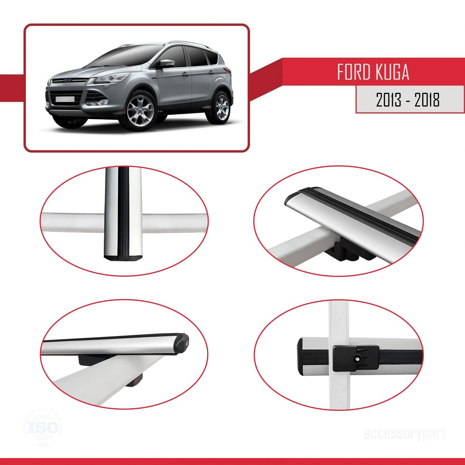 Ford Kuga 2013-2018 Arası ile uyumlu Basic Model Ara Atkı Tavan B