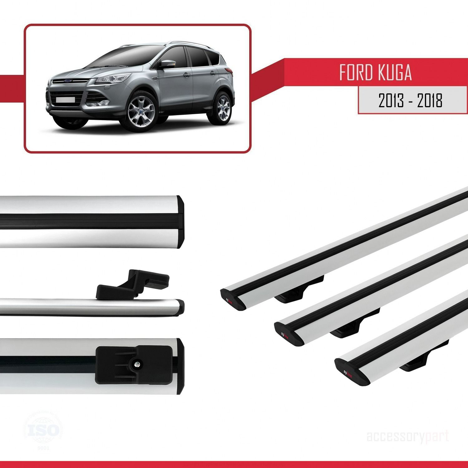 Ford Kuga 2013-2018 Arası ile uyumlu Basic Model Ara Atkı Tavan B