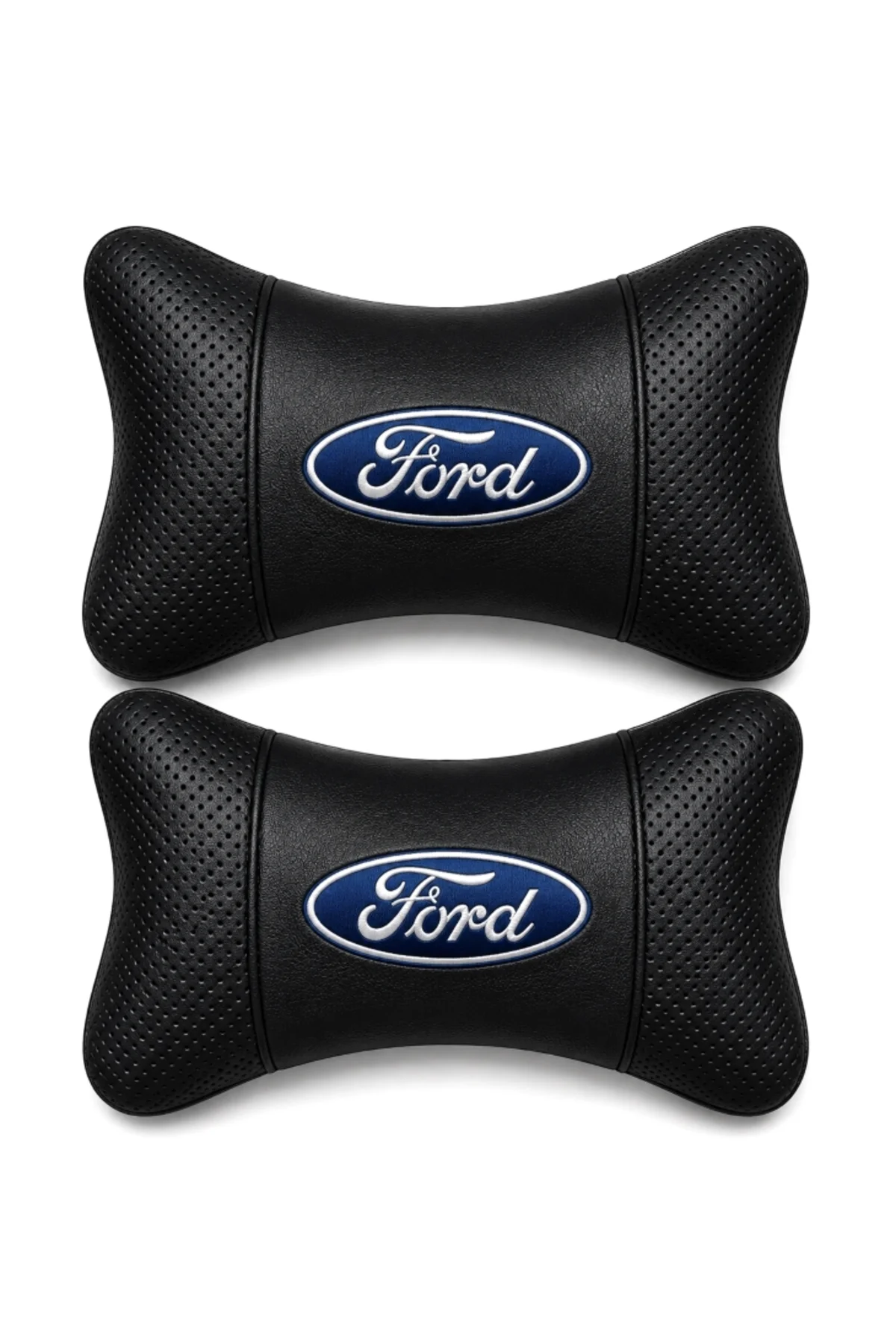 Ford Logolu 9 Parça Oto Boyun Yastığı Kemer Pedi ve Direksiyon Kılıfı Seti Siyah Deri Görünümlü Ford Logolu 9 Parça Oto Boyun Yastığı Kemer Pedi ve Direksiyon Kılıfı Seti Siyah Deri Görünümlü - Görsel 4