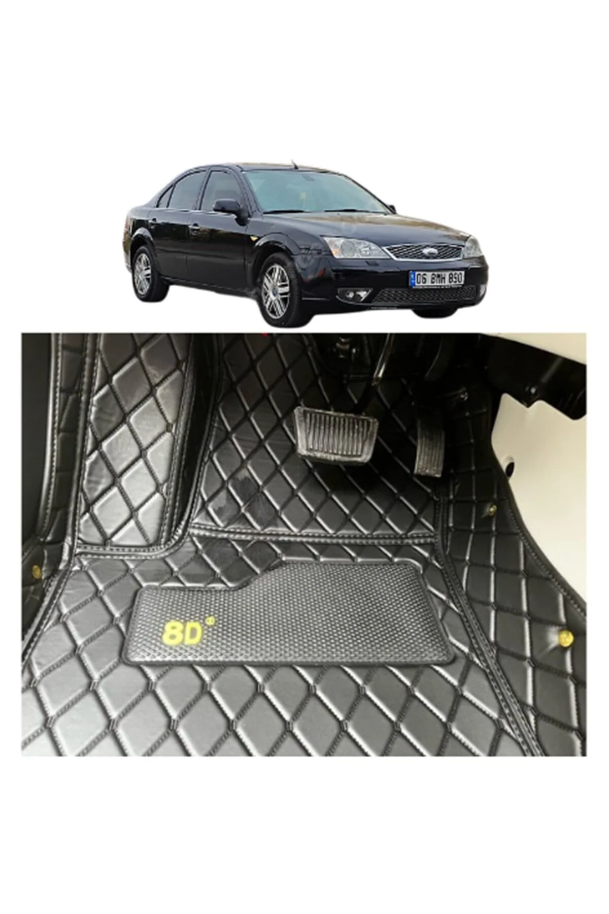 Ford Mondeo 2007-2014 Sedan Bej 3D Havuzlu Paspas