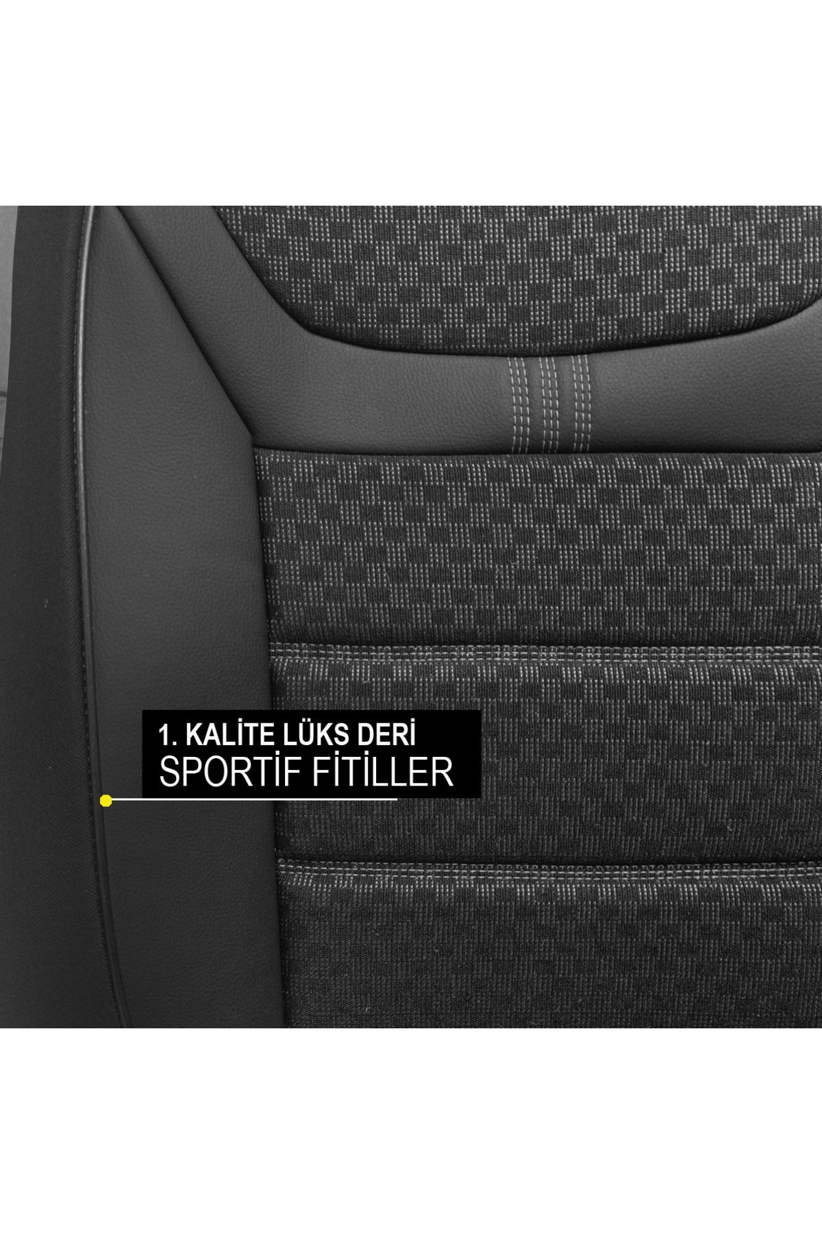 FORD MONDEO 2014-Uyumlu Oto Koltuk Kılıfı Eco Serisi - Siyah