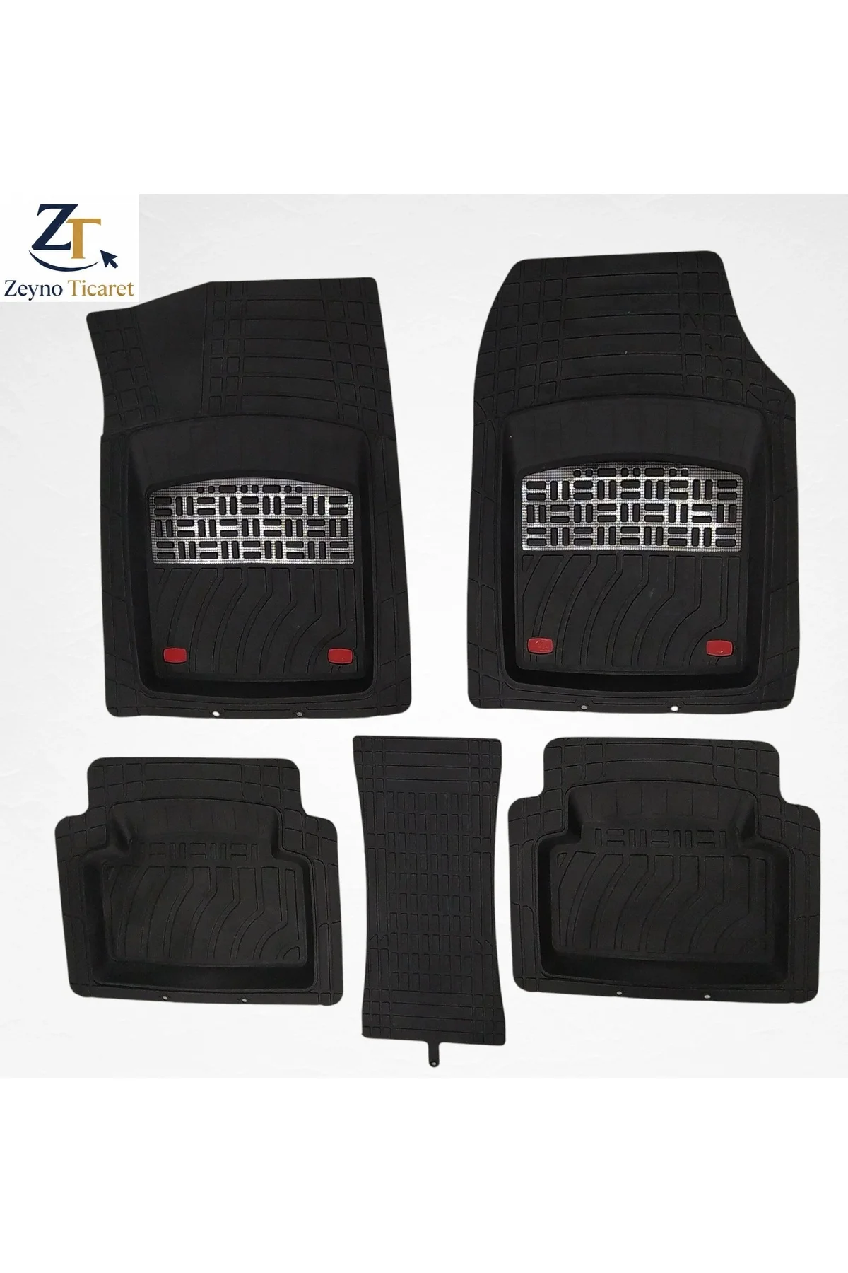 Ford Mondeo Sedan 2017 Uyumlu 4 Cm Derin Havuzlu 3D Universal Oto Paspas Siyah-Gri