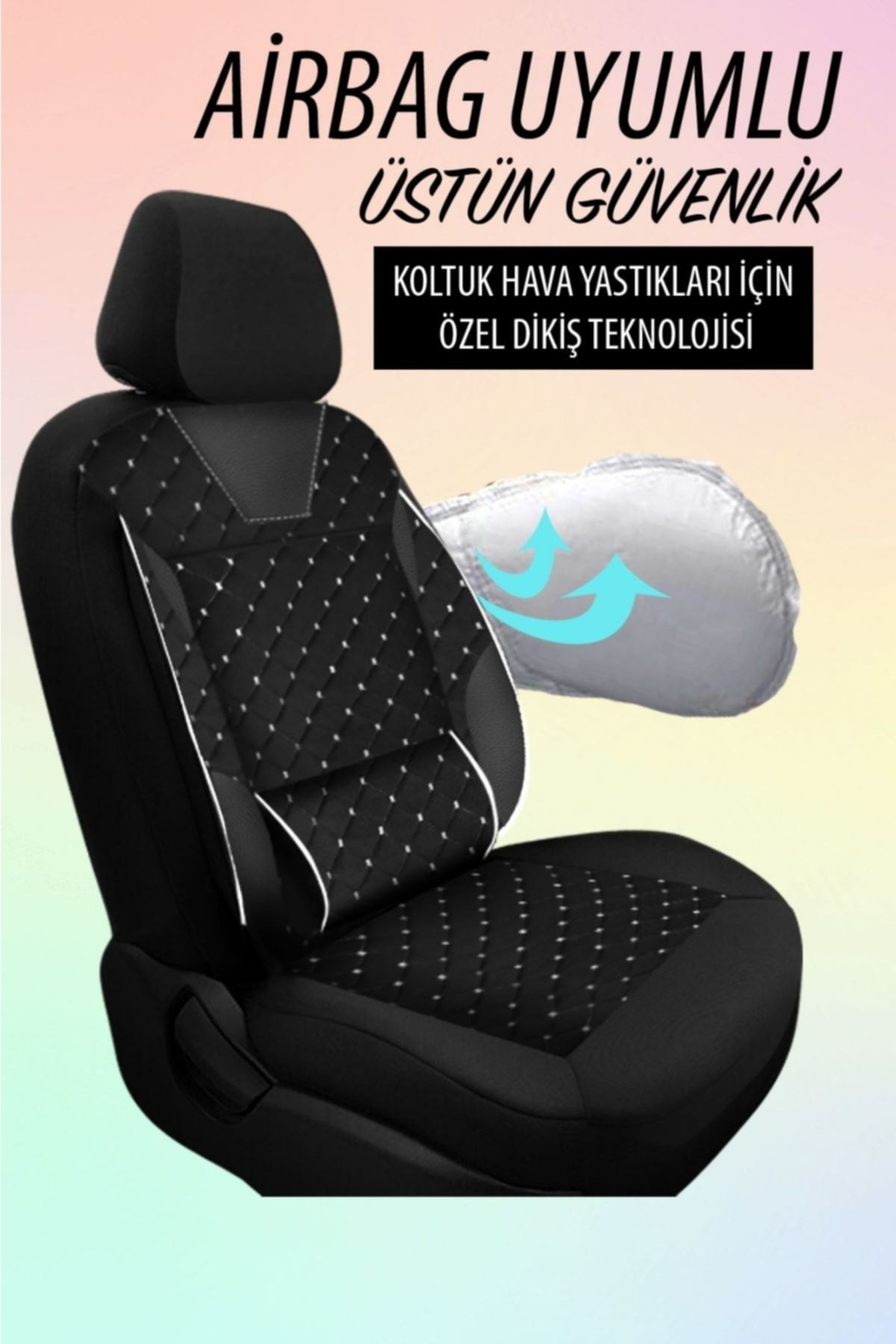 Ford Mondeo Uyumlu Koltuk Kılıfı Genesa Serisi - Siyah