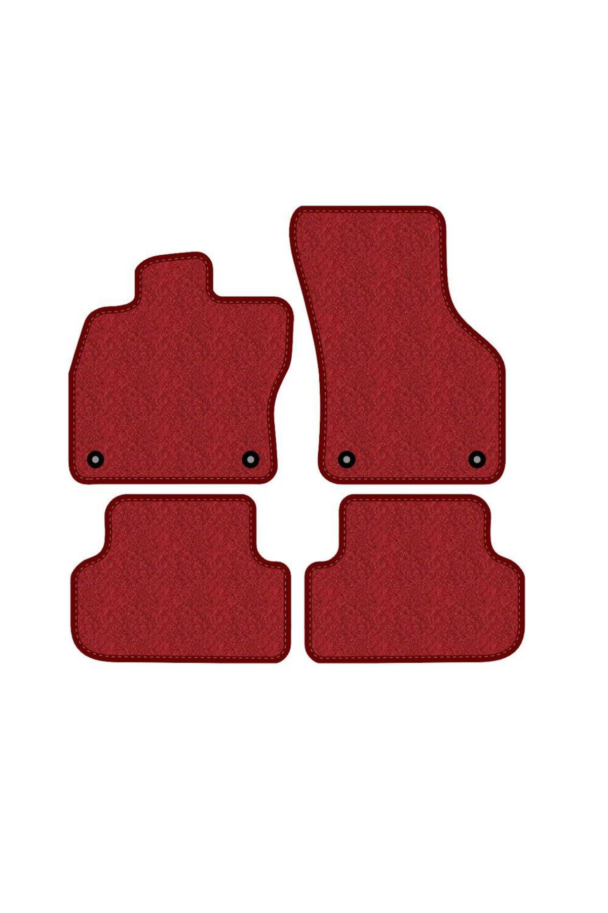 Ford Ranger 2006-2011 Lüks Halı Paspas Seti Kırmızı