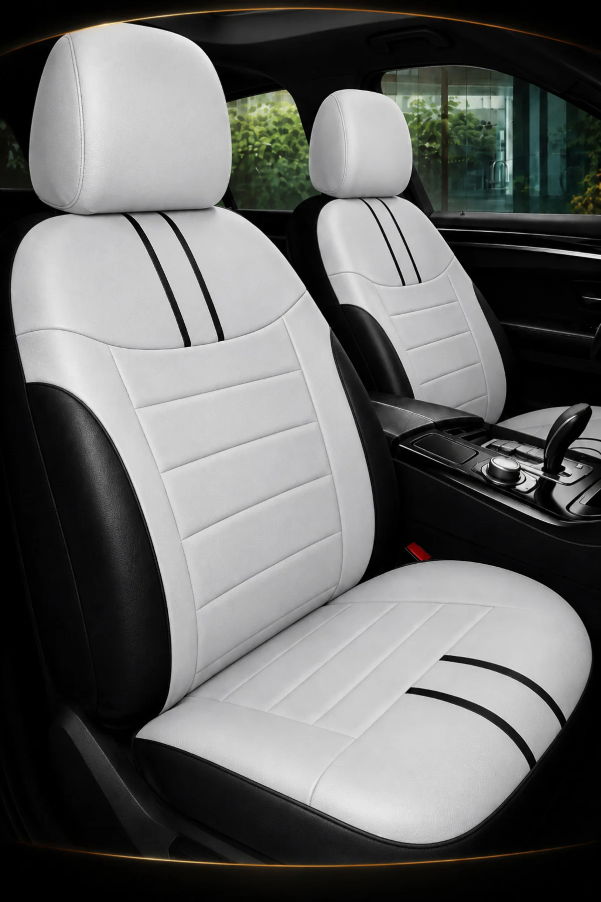 Ford Ranger 2007 2008 2009 2010 2011 Uyumlu Colorline Elegance Deri Gri Siyah Koltuk Kılıfı