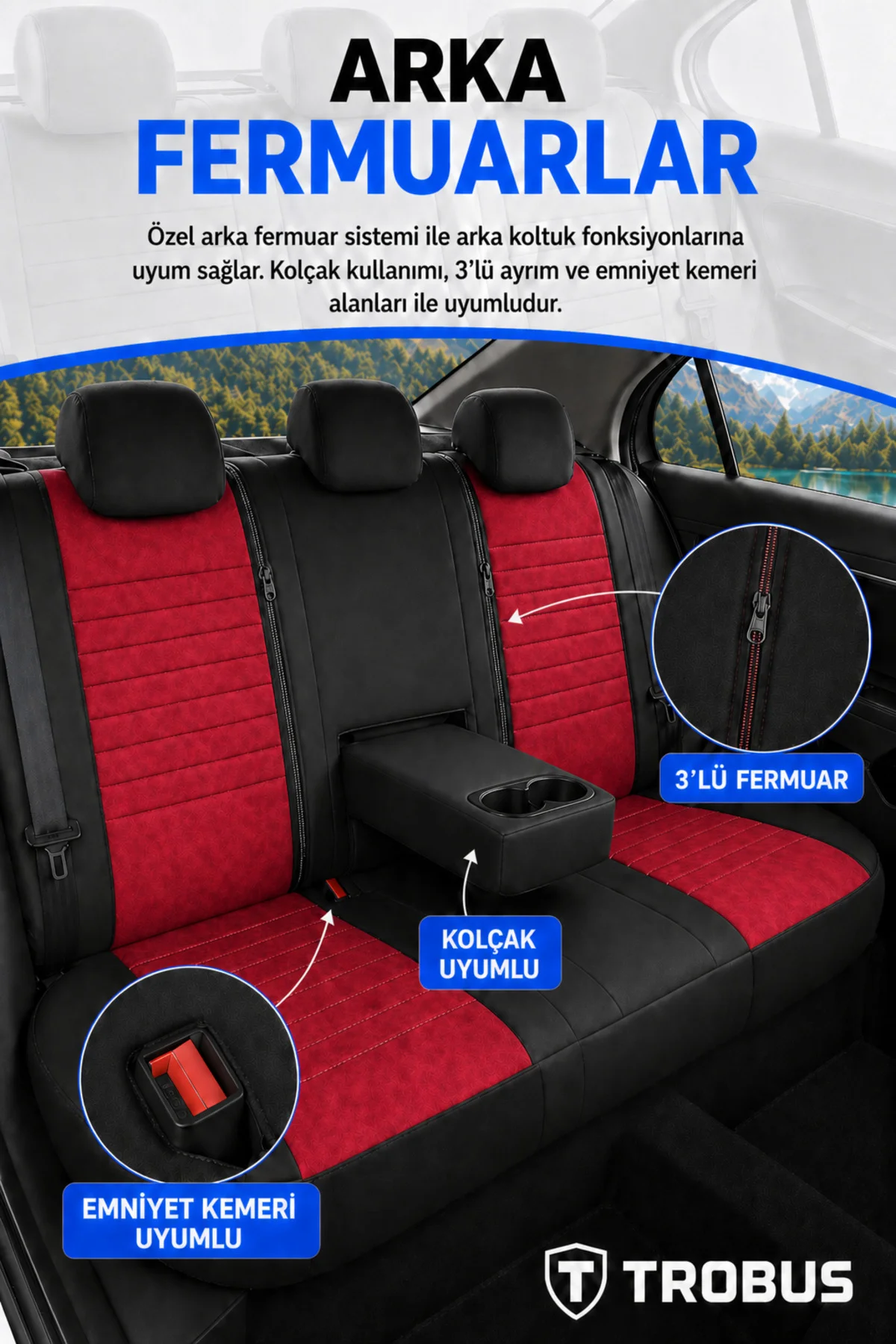 Ford Ranger 2007-2011 Uyumlu Apex Serisi Tay Tüyü Oto Koltuk Kılıfı Kırmızı Siyah Ford Ranger 2007-2011 Uyumlu Apex Serisi Tay Tüyü Oto Koltuk Kılıfı Kırmızı Siyah