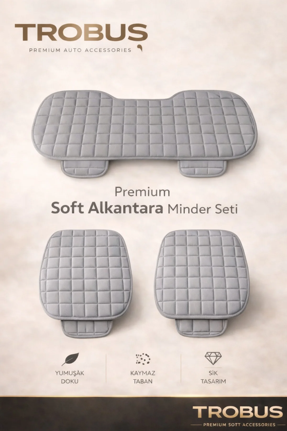 Ford RANGER 2012-2018 Uyumlu Soft Alkantra 3 Parça Süet Oto Koltuk Minderi Terletmez Gri Ford RANGER 2012-2018 Uyumlu Soft Alkantra 3 Parça Süet Oto Koltuk Minderi Terletmez Gri