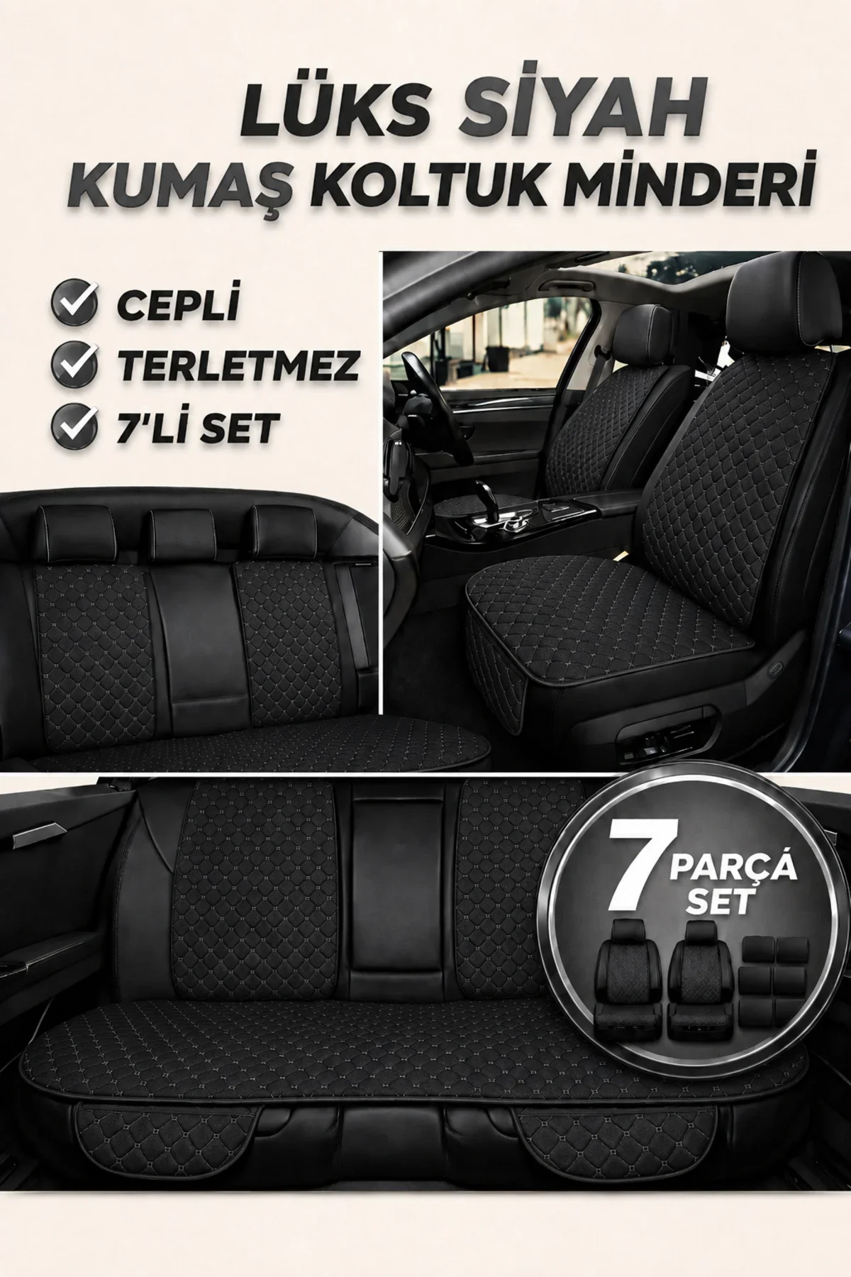 Ford Ranger 2012-2018 Vento 2 Parça Ön Oto Koltuk Minderi Terletmez Kaymaz Taban Siyah Ford Ranger 2012-2018 Vento 2 Parça Ön Oto Koltuk Minderi Terletmez Kaymaz Taban Siyah - Görsel 2