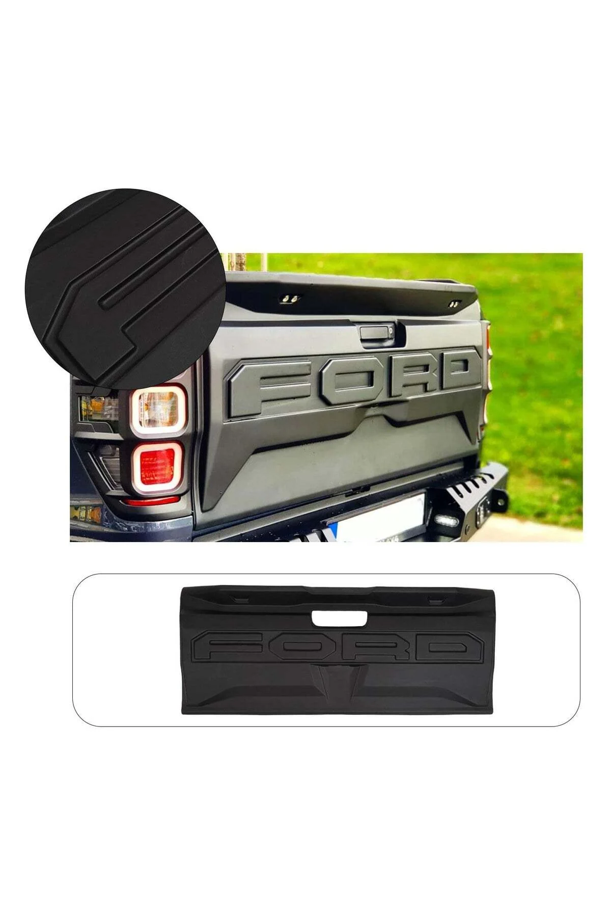 Ford Ranger 2015+ Geniş Model FORD Yazılı Uyumlu Arka Bagaj Kapağı Kaplaması 1 Parça ABS Mat Ford Ranger 2015+ Geniş Model FORD Yazılı Uyumlu Arka Bagaj Kapağı Kaplaması 1 Parça ABS Mat